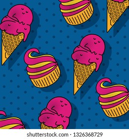 Pop art background cartoons