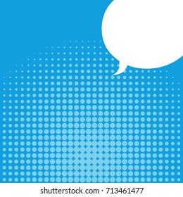 Pop art background and comic bubble. Place for text. Vectror illustration
