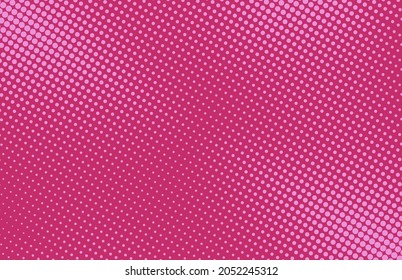 Pop Art Background. Comic Halftone Pattern. Pink Cartoon Banner With Dots. Vintage Duotone Texture. Superhero Starburst Banner. Gradient Wow Design. Vector Illustration.