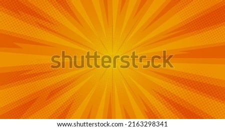 Pop art background comic halftone dots. Cartoon Vector Illustration