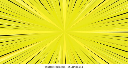 Fondo de arte Pop. Patrón cómico con estallido estelar y semitono. Efecto sunburst retro de dibujos animados con puntos. Anuncio amarillo. Textura de Antiguas sunshine. Ilustración vectorial.