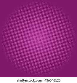 Pop Art Background, Dots On Purple Halftone Background, Retro Style, Vector Illustration