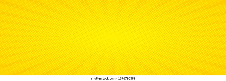 Pop Art. Fondo con puntos. Fondo de cómic amarillo. Dibujo divertido patrón retro. Ilustración del vector