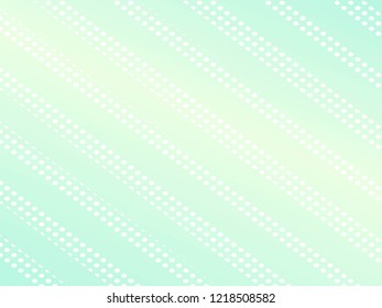 Pop art background, the green color turns into yellow. Circles, balls of different shapes. Vector illustration