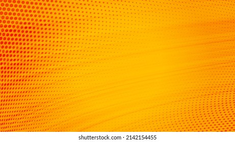  fondo de arte pop con puntos de polka de medio tono en estilo de historieta retro, plantilla de ilustración de vector