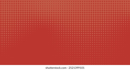 Pop art background orange and red color dot haltone retro style vector illustation full hd