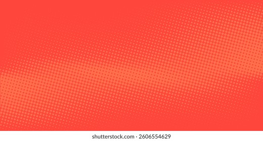 Pop art background orange and red color dot haltone retro style art vector illustation full hd