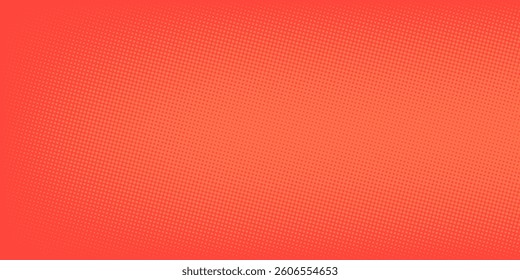 Pop art background orange and red color dot haltone retro style art vector illustation full hd