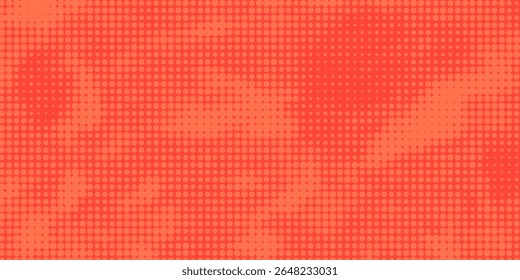 Pop art fundo laranja e vermelho cor ponto meio tom retro estilo ilusão vetor cheio hd