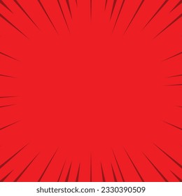 Fondo de arte pop. Color rojo patrón. Fondo del rayo solar cómico. Ilustración vectorial. EPS 10 por rasamastudio