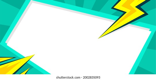 Pop Art Hintergrund mit Platz für Text oder Illustration. Comic-Buchrahmen. Cartoon Retro Vektorgrafik Zeichnung für die Werbung.