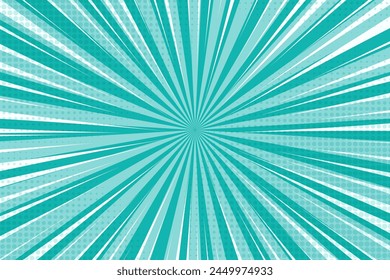 Pop art background for poster or book in light Green color. flat comics style design with halftone dots.
