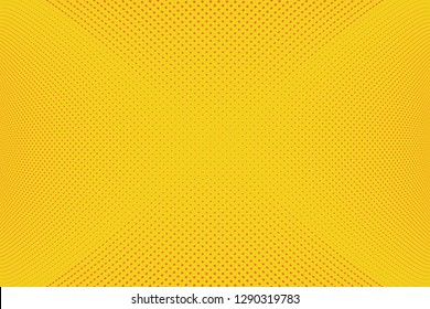 Pop Art background. Retro dotted background. Vector illustration. Halftone yellow pop art pattern.