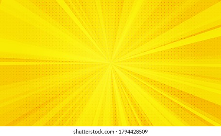 Pop Art background. Retro dotted background. Vector illustration. Halftone yellow pop art