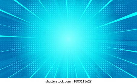 Pop Art background. Retro dotted background. Vector illustration. Halftone blue pop art