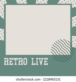 pop art background retro live
