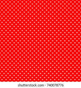 Fondo de arte Pop, Ilustración vectorial sin fisuras con corazones
