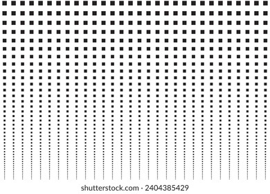 Vector de fondo de arte pop. Diseño cuadrado de medio tono efecto gradiente negro sobre fondo blanco. Diseño impreso para ilustración, textil, pancarta, tela, cubierta, tarjeta, fondo, papel pintado. Establecer 1