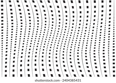 Pop art background vector. Design squares halftone effect gradient black on white background. Design print for illustration, textile, baner, cloth, cover, card, background, wallpaper. Set 6