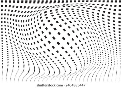 Pop art background vector. Design squares halftone effect gradient black on white background. Design print for illustration, textile, baner, cloth, cover, card, background, wallpaper. Set 12