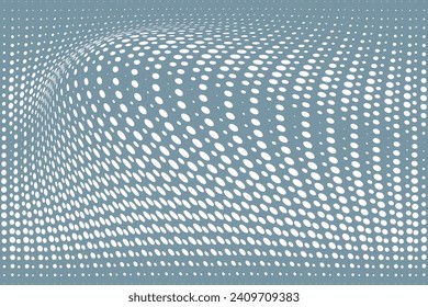 Vector de fondo de arte pop. El diseño marca el degradado de efecto de medio tono en blanco sobre fondo azul pastel. Diseño impreso para ilustración, textil, pancarta, tela, cubierta, tarjeta, fondo, papel pintado. Establecer 3