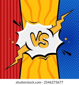pop art backround comic retro image versus template clouds cartoon
