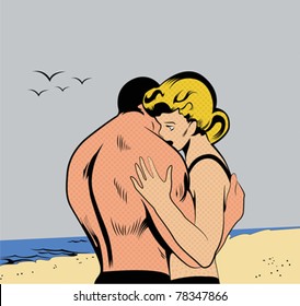 Pop Art Beach Love