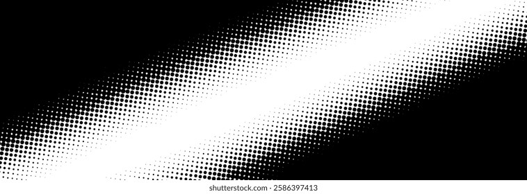 Pop art black and white background with halftone patterns in comic book style, vector illustration EPS10