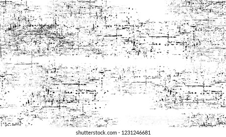 Pop Art Black and White Distress Grunge Brush Texture. Rough Grungy Land Seamless Pattern Design. Dirty Cracked Wall Texture. Concrete, Chalk Banner Design Background.
