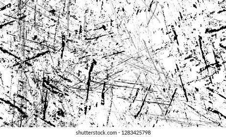Pop Art Black and White Distress Grunge Brush Texture. Cartoon Cracked Noisy Surface Seamless Pattern. Cracked Ground Texture. Noise Fashion Pop Art Design Pattern.