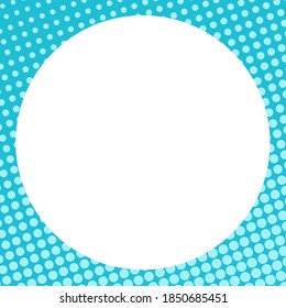 Pop art blue and white background. Free space for text. Vector illustration.