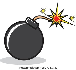 Pop art bomb on comic pop art retro style and cartoon bomb