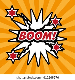 pop art boom comic bubble speech explotion
