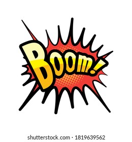 pop art boom explosion bubble detailed style icon design of retro expression comic theme Vector illustration