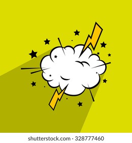 Pop art bubble comic graphic design, vector eps10.