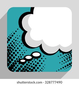 Pop art bubble comic graphic design, vector eps10.