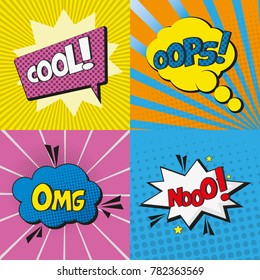 Pop art bubble design