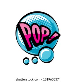 pop art pop bubble detailed style icon design of retro expression comic theme Vector illustration