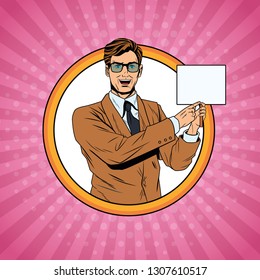 Pop art businessman