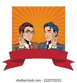 pop art businessman cartoon