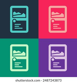 Pop art Card game collection icon isolated on color background. Fantasy ui kit with magic items.  Vector
