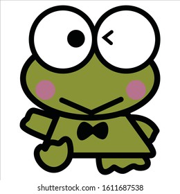 pop art cartoon frog, pins, badges and stickers