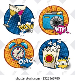 Pop art cartoons