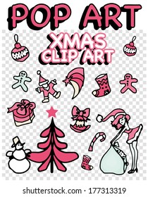 Pop art christmas clip art