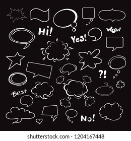 pop art clouds in a black background