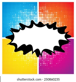 Pop art Colorful Bubble. Vector Illustration 