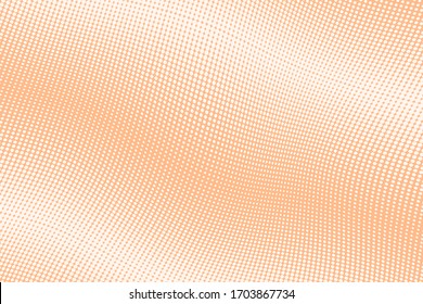 Pop art colorful comics book magazine cover. Polka dots beige background. Cartoon funny retro pattern mock up. Vector halftone illustration. 90-s style. Template design for poster, card, flyer.