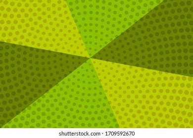 Pop art colorful comics book magazine cover. Striped green background. Cartoon funny retro pattern strip mock up. Vector halftone illustration. 90-s style. Sunburst, starburst shape.