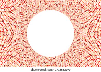 Pop art colorful comics book magazine cover. Polka dots orange background. Cartoon funny retro pattern strip mock up. Vector halftone illustration. 90-s style. Template design for poster, card, flyer.