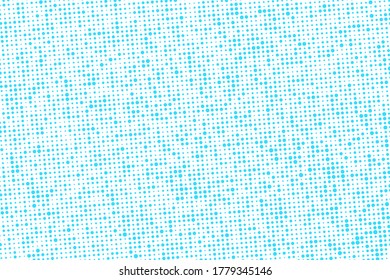Pop art colorful comics book magazine cover. Polka dots white and blue background. Cartoon funny retro pattern. Vector halftone illustration. Template design for poster, card, flyer.